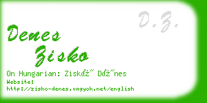 denes zisko business card
